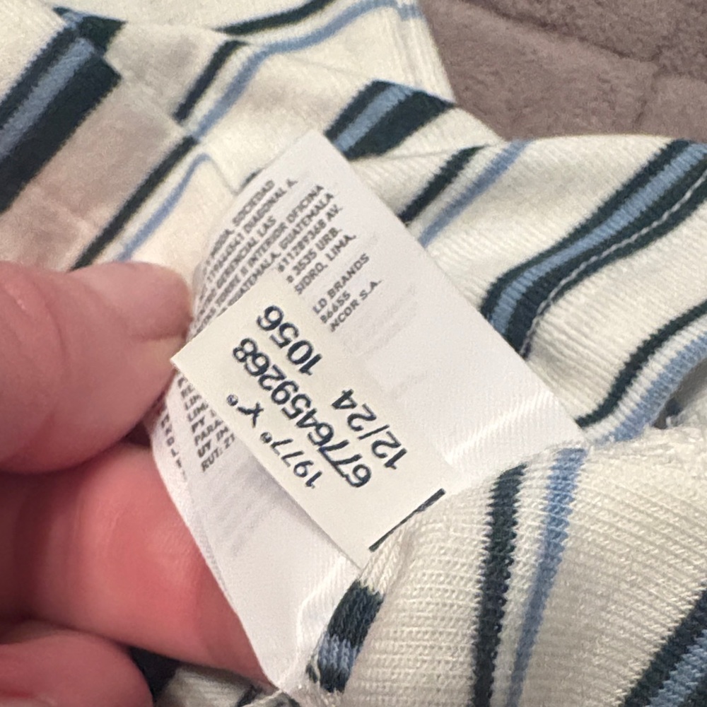American eagle Striped Long Sleeve Button-Up Top. Medium - Picture 6 of 7